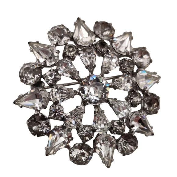 Vintage Joseph Wiener Crystal Brooch - Picture 11 of 12